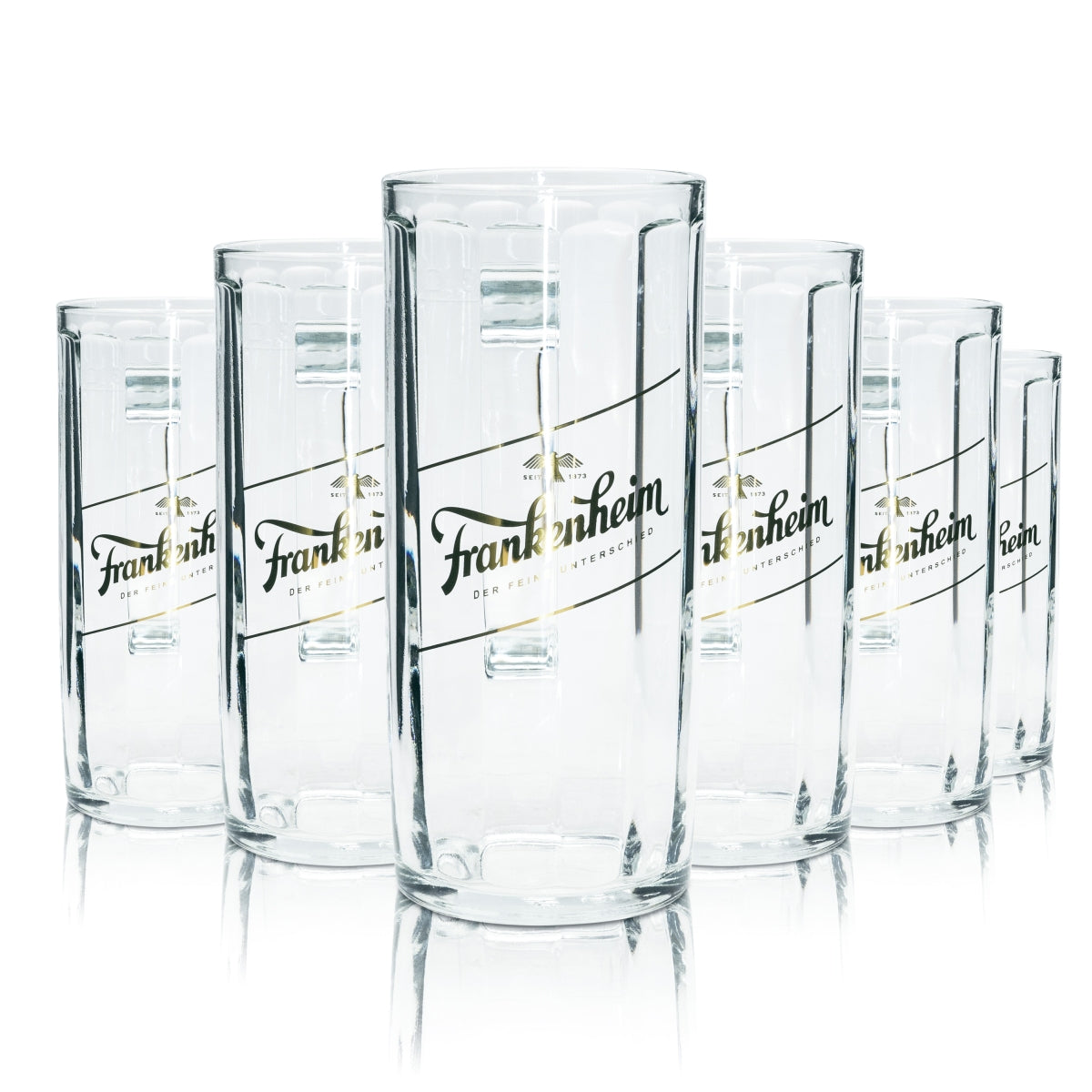 6x Frankenheim Bier Glas 0,5l Alt Krug Seidel Henkel Gläser Humpen Krüge Beer