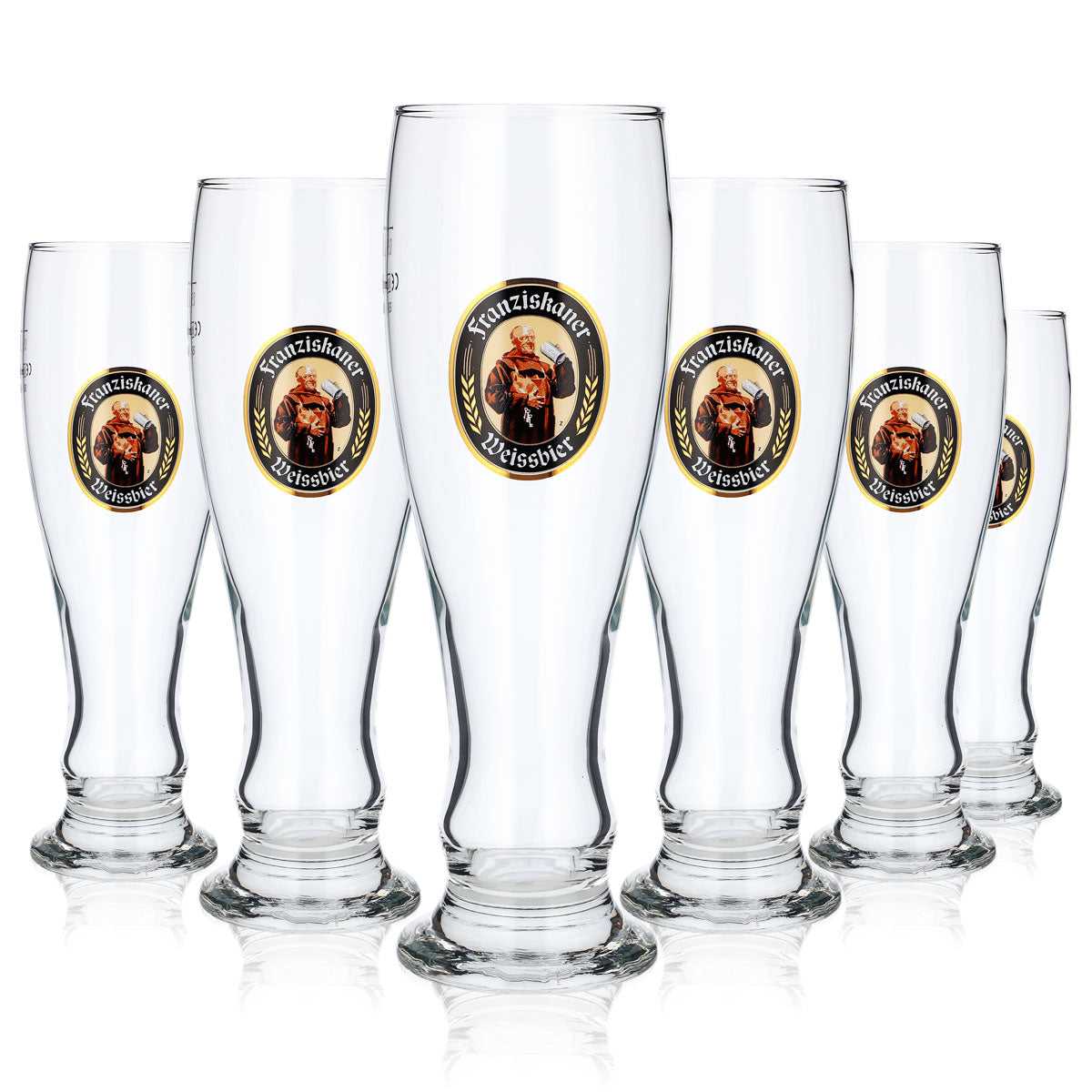 6x Franziskaner Bier Glas Biergläser Weizenbierglas 0,5l Weißbierglas Rastal – Ansicht 2
