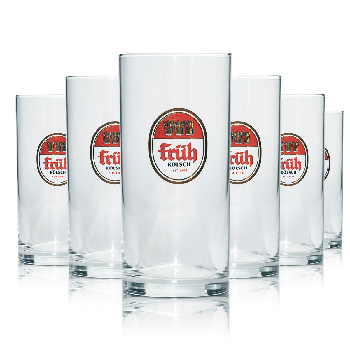6x Früh Kölsch Bier Glas 0,1l Stange Becher Gläser Brauerei Köln Beer Gastro – Ansicht 4