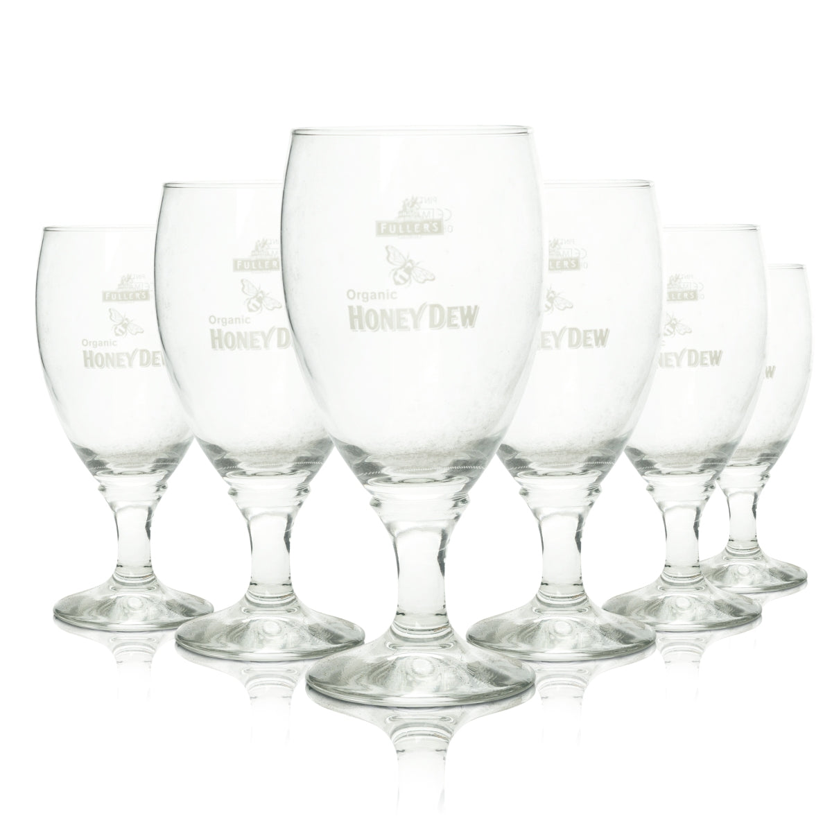 6x Fullers Bier Glas 0,5l Pokal Pint Organic Honey Dew Golden Ale Beer Gläser One