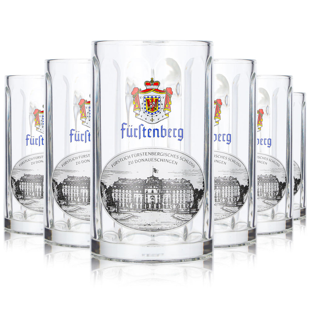 6x Fürstenberg Bier Glas 0,25l Krug Schloss Donaueschingen Rastal (6er Set)