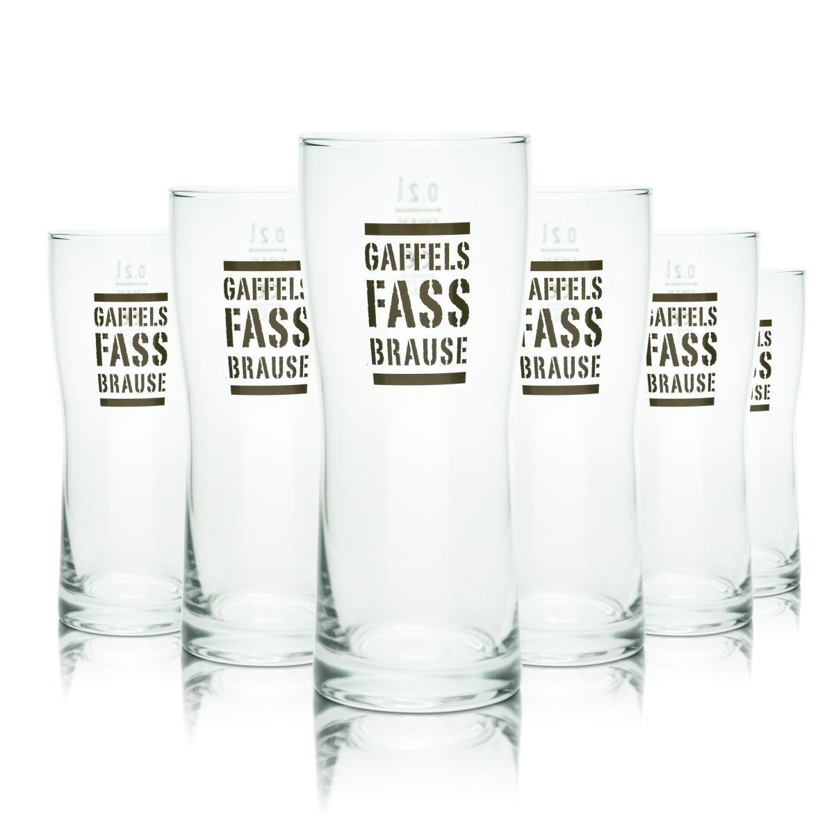 6x Gaffel Bierglas 0,2l Gaffels Fassbrause Willi Becher Gläser Set Brauerei Köln