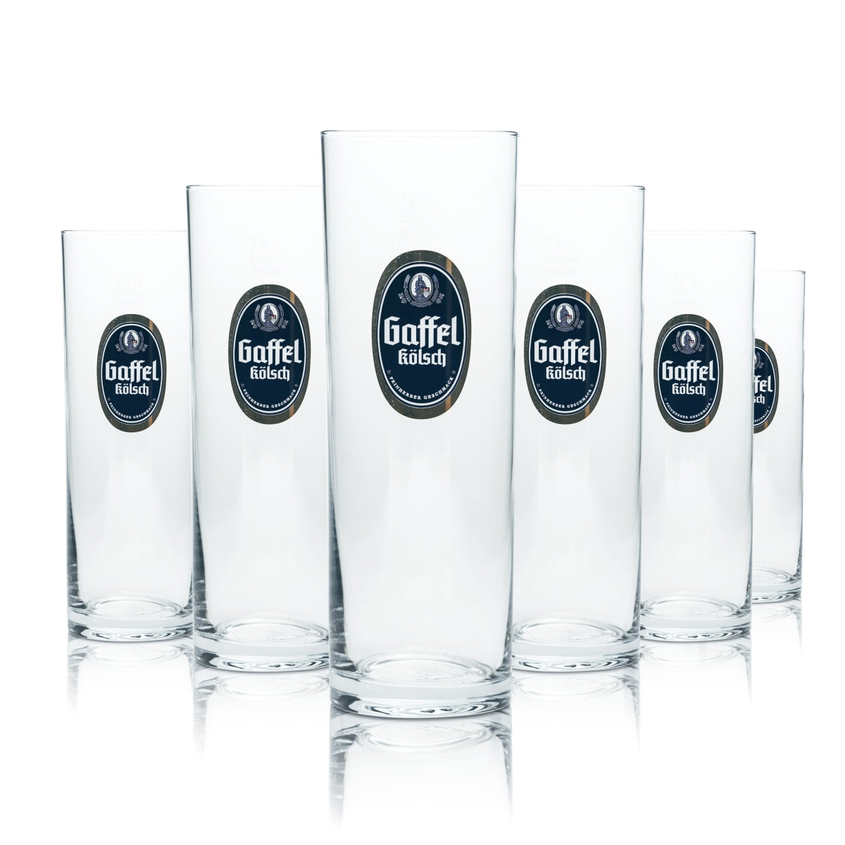 6x Gaffel Kölsch Alt Bier Glas 0,3l Stange Becher Gläser Köln Kneipe Gastro Bar