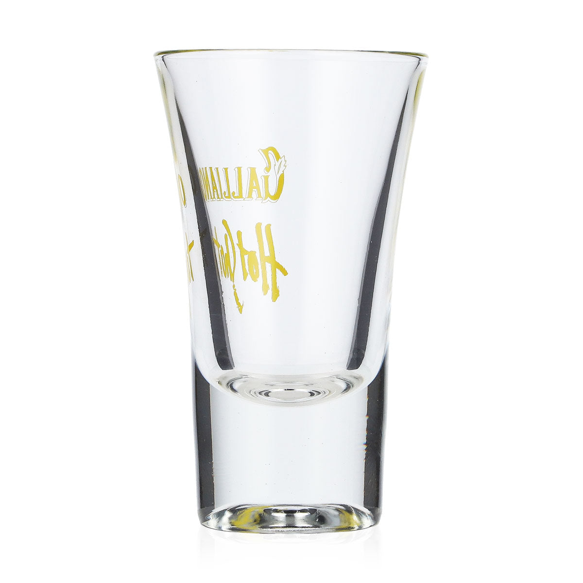 6x Galliano Likör Glas Shotglas Stamper gelbe Schrift "Hot Shot" – Ansicht 4
