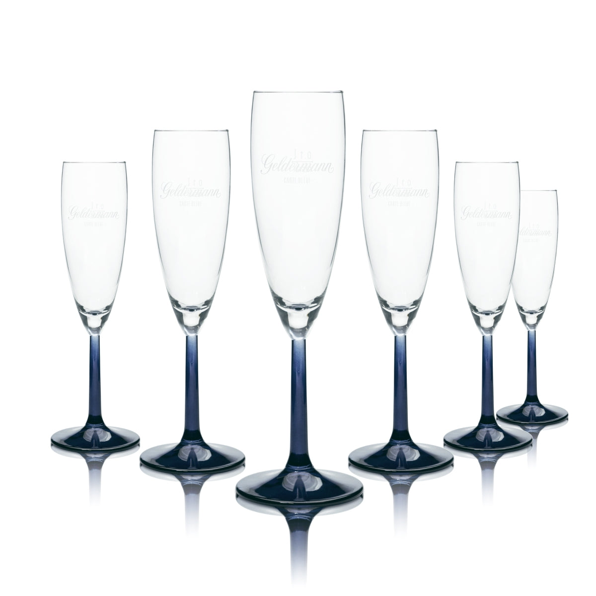 6x Geldermann Sekt Glas 0,1l Flöte Schale Carte Bleu Gläser Prosecco Edel Selte
