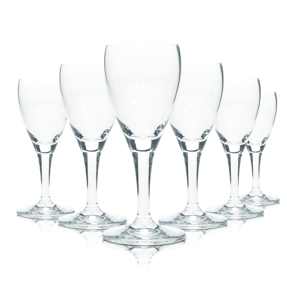 6x Germeta Wasser Glas 0,15l Kelch Tulpe Flöte Arcadia Gläser Mineral Quelle