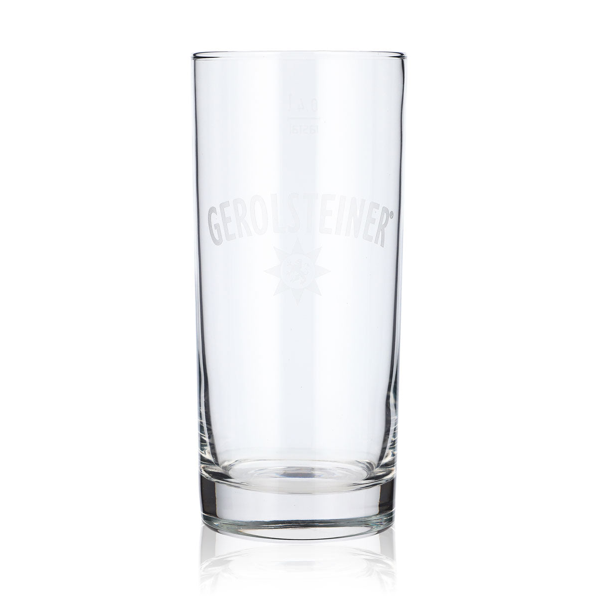 6x Gerolsteiner Wasser Glas 0,4l Becher weißes Logo Rastal (6er Set) – Ansicht 2