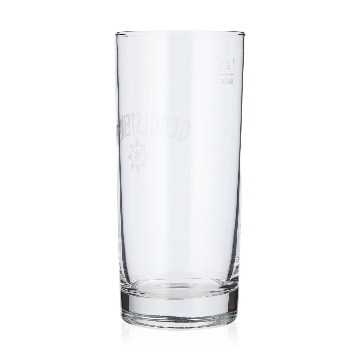 6x Gerolsteiner Wasser Glas 0,4l Becher weißes Logo Rastal (6er Set) – Ansicht 4