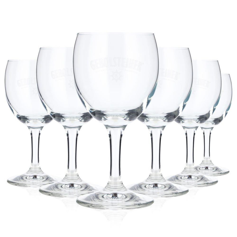 6x Gerolsteiner Wasser Glas Wassergläser 0,24l Kelch Ritzenhof