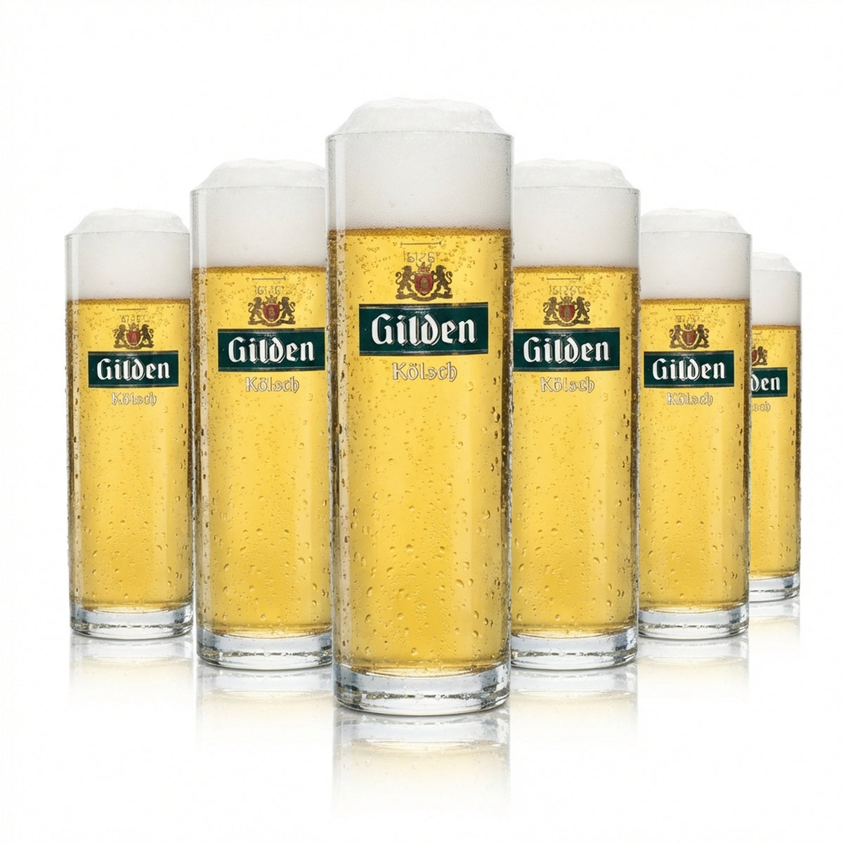 6x Gilden Bier Glas 0,2l Kölsch Stange Becher Willi Gläser Karneval Beer Gastro