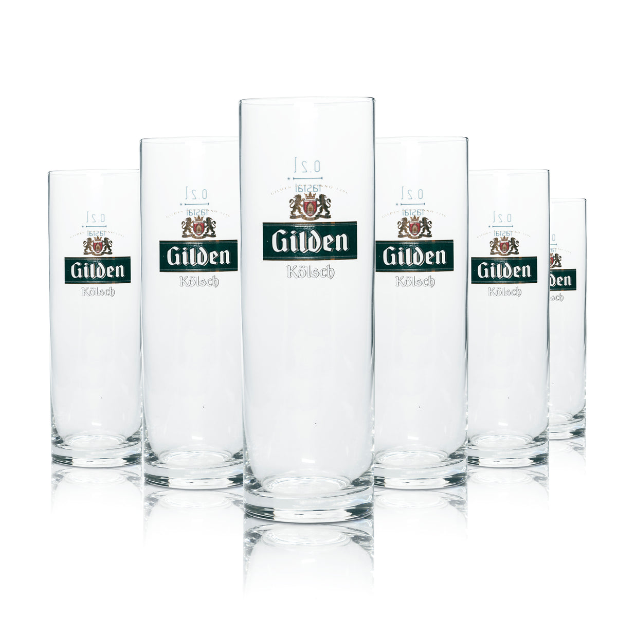 6x Gilden Bier Glas 0,2l Kölsch Stange Becher Willi Gläser Karneval Beer Gastro – Ansicht 4