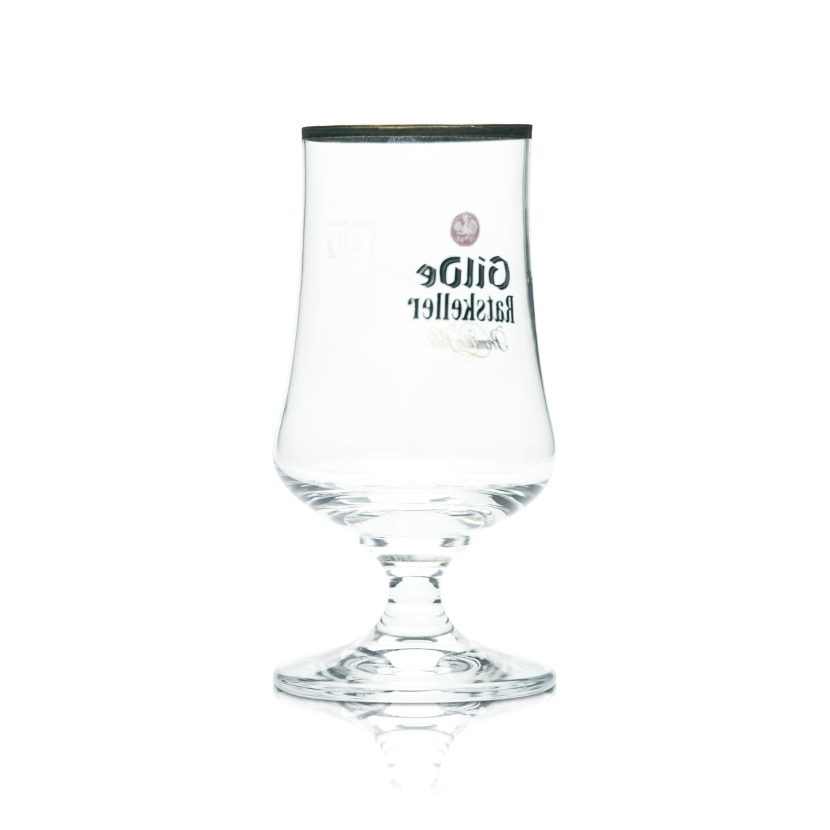 6x Gilden Pilsener Bier Glas 0,2l Pokal Tulpe Ratskeller Pils Goldrand Gläser – Ansicht 3