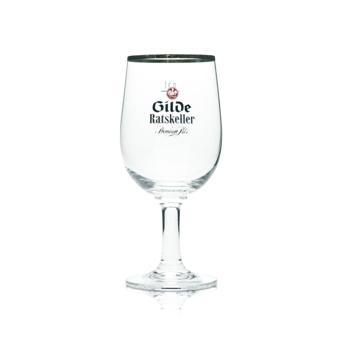 6x Gilden Pilsener Bier Glas 0,3l Pokal Tulpe Ratskeller Goldrand Gläser Brauer – Ansicht 2