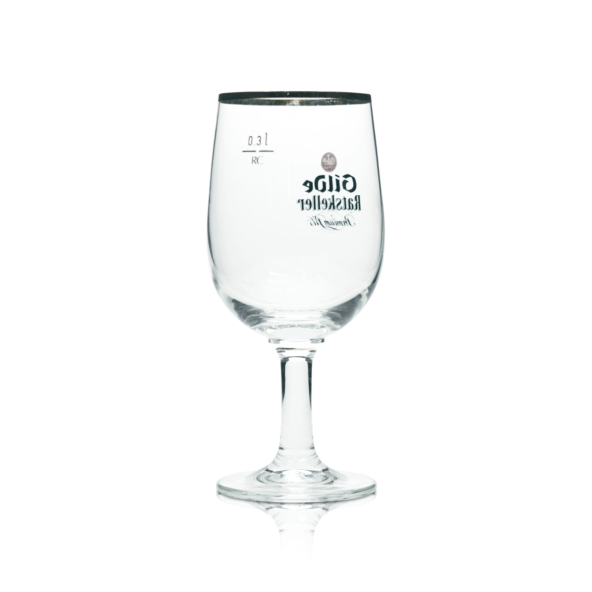 6x Gilden Pilsener Bier Glas 0,3l Pokal Tulpe Ratskeller Goldrand Gläser Brauer – Ansicht 3