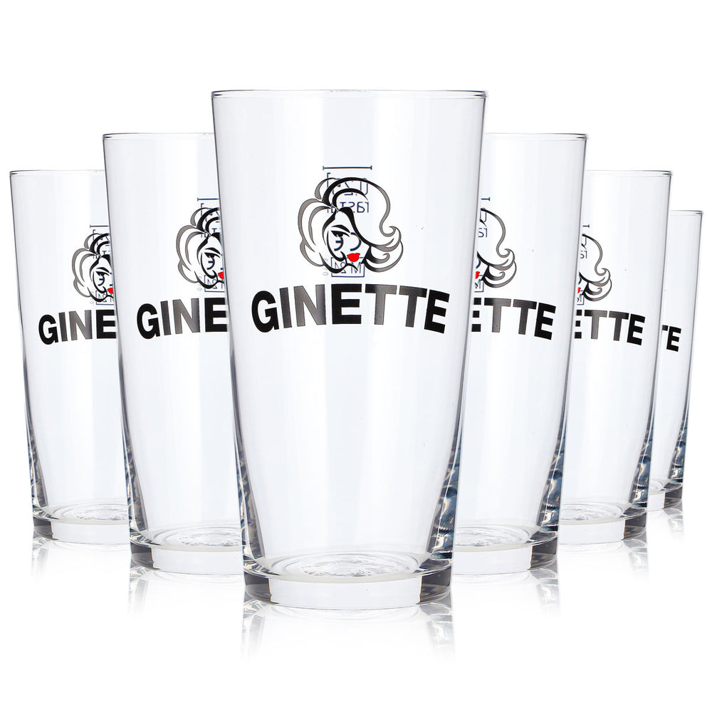 6x Ginette Bier Glas 0,25l Becher Rastal Baku Bierglas Willibecher (6er Set)