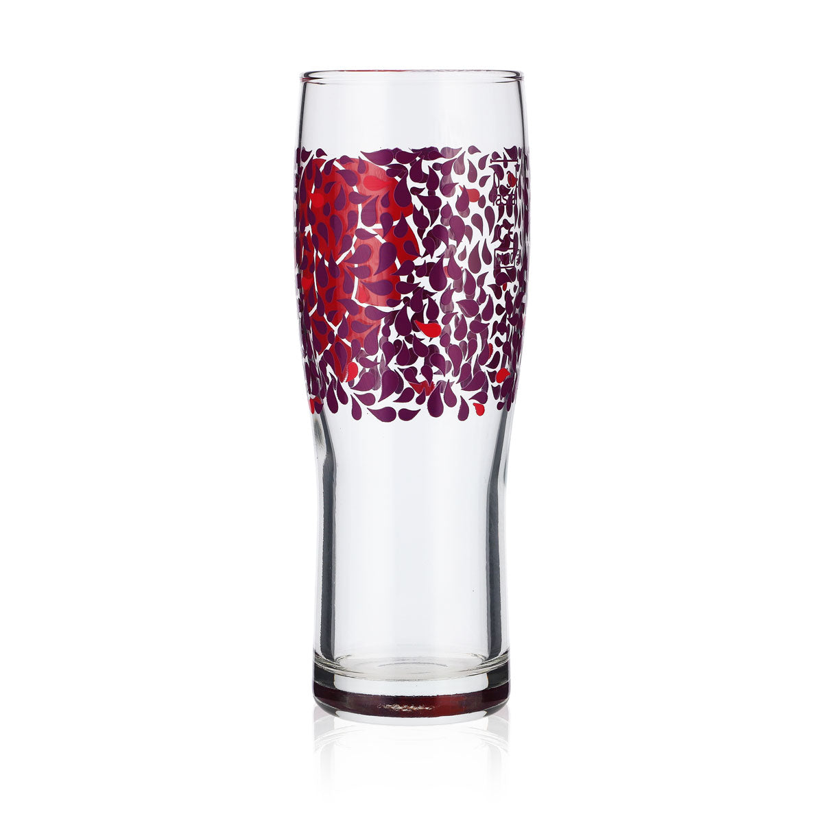 6x Glas 0,3l Biergläser Longdrinkglas farbig Becher Lila Motiv Blume Logo – Ansicht 5