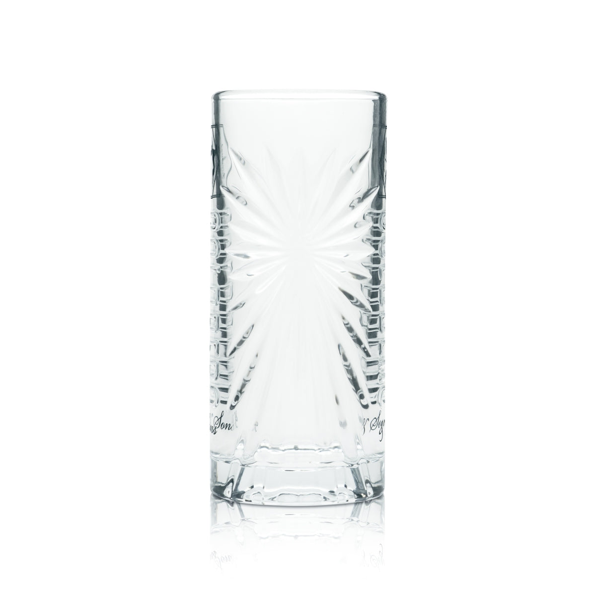 6x Goldberg Glas 0,3l Becher Longdrink Cocktail Relief Kontur Gläser High Ball – Ansicht 3