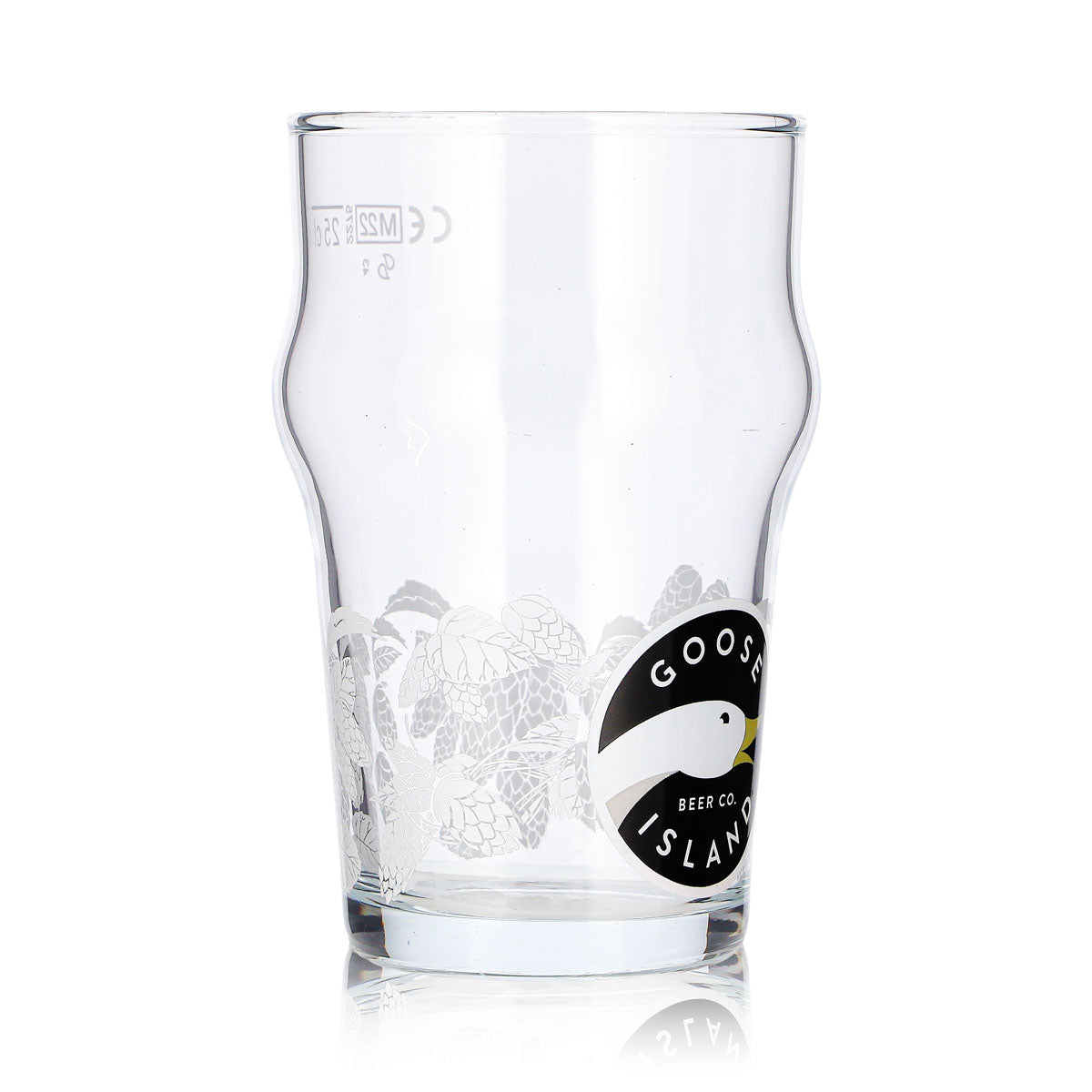 6x Goose Island Bier Glas 0,25l Longdrink Gans Logo Nuss-Motiv Weiß Sahm – Ansicht 4