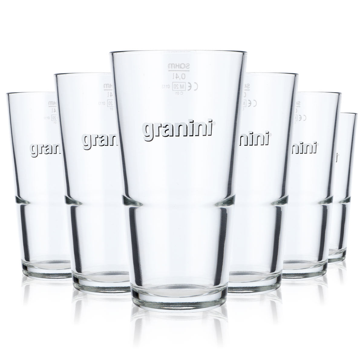 6x Granini Saftglas Gläser Saftgläser 0,4l Becher Longdrinkglas Rastal – Ansicht 5