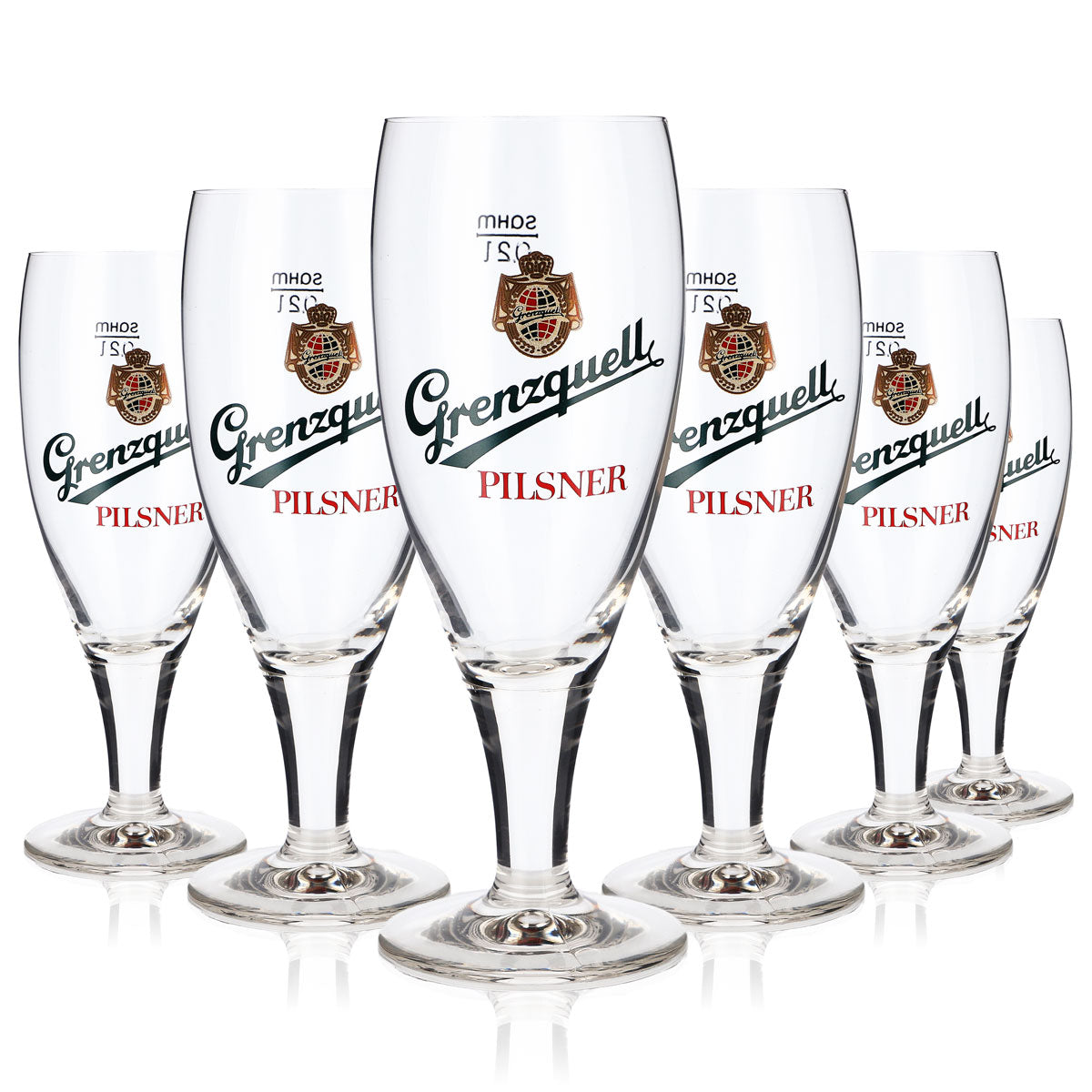 6x Grenzquelle Bier Glas 0,2l Pokalglas Tulpenglas Biergläser – Ansicht 5