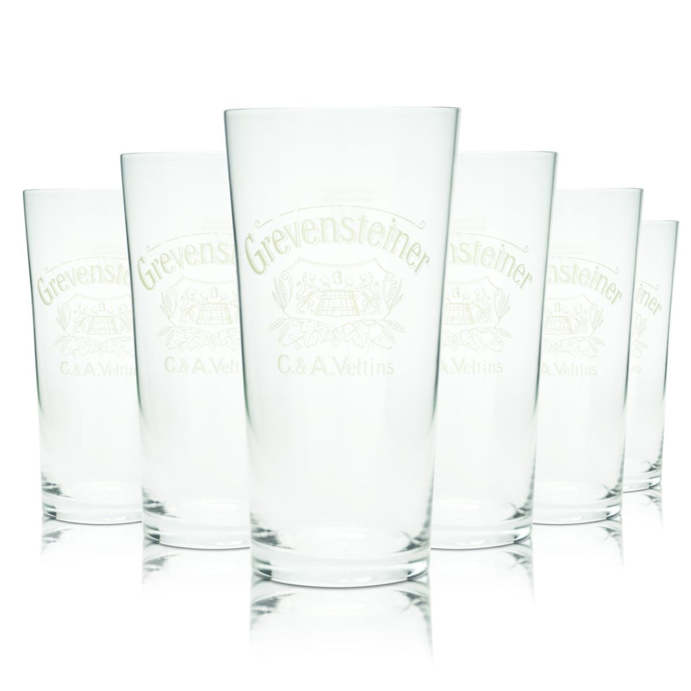 6x Grevensteiner Bierglas 0,2l Willi Becher Gläser Set Brauerei Veltins Gastro
