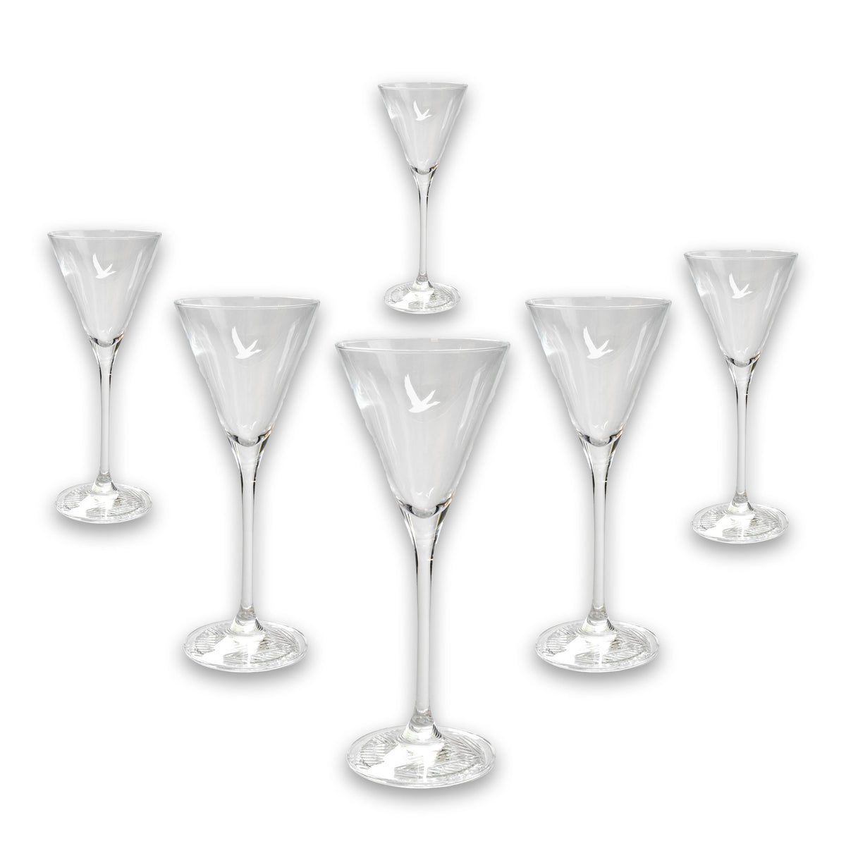 6x Grey Goose Vodka Glas Le Fizz Riffel Boden