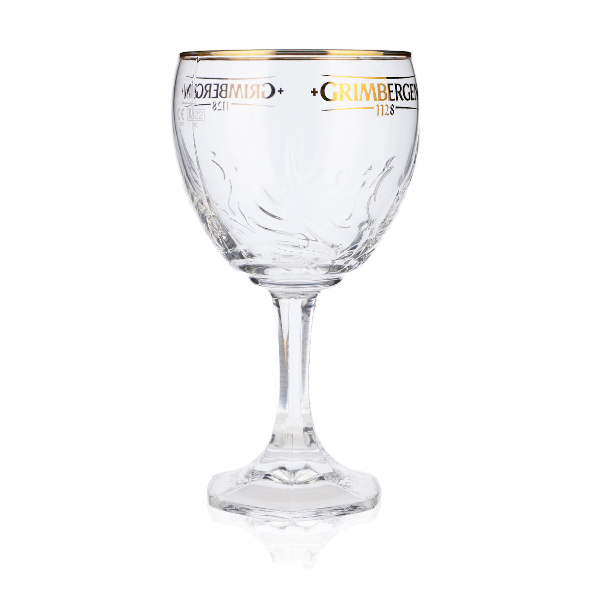 6x Grimbergen Glas 0,5l Pokal Kelch Phoenix Kontur Goldrand Gläser Gastro Beer – Ansicht 5