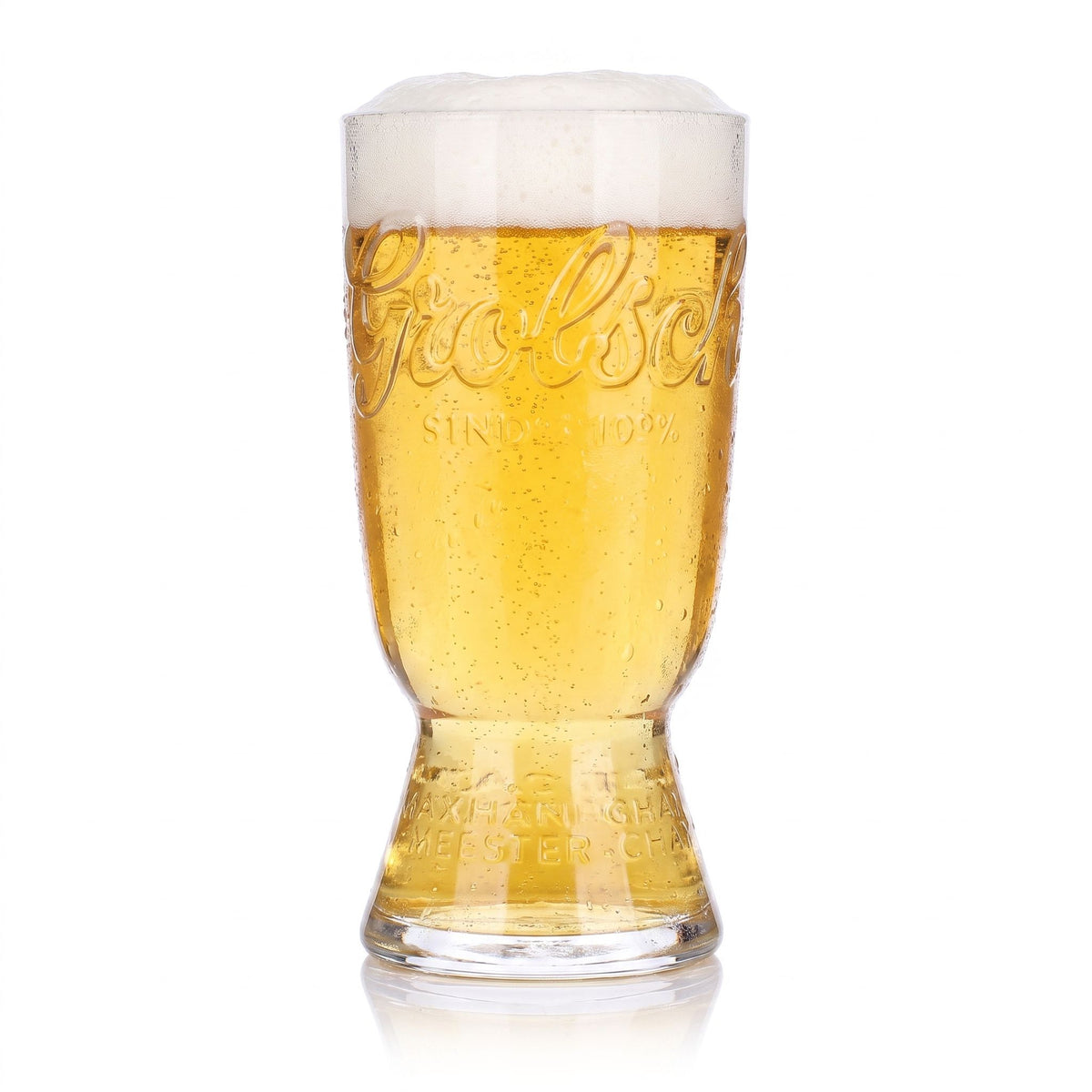 6x Grolsch Bier Glas 0,25l Becher Relief Logo waagerecht – Ansicht 2