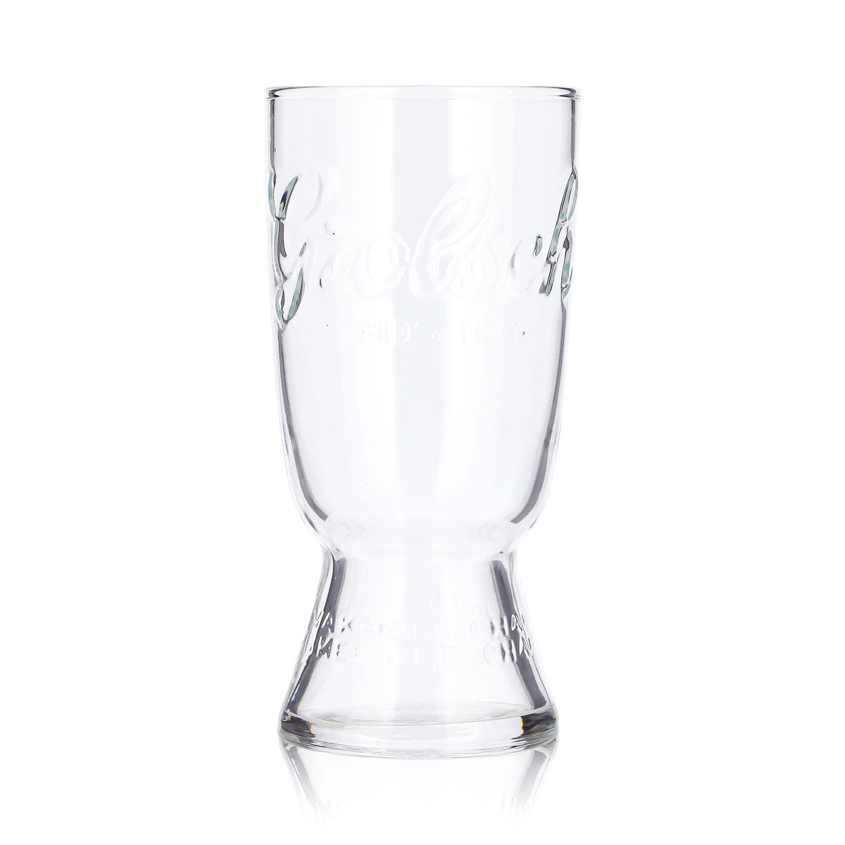 6x Grolsch Bier Glas 0,25l Becher Relief Logo waagerecht – Ansicht 3