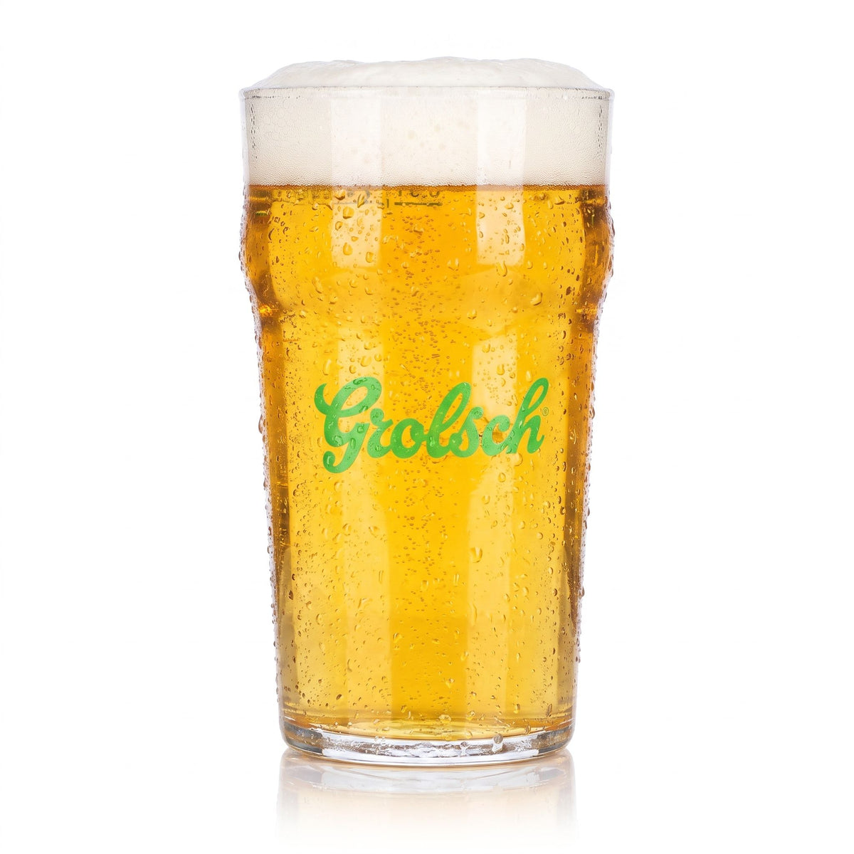 6x Grolsch Bier Glas 0,5l Becher Konturglas grünes Logo Rastal – Ansicht 2