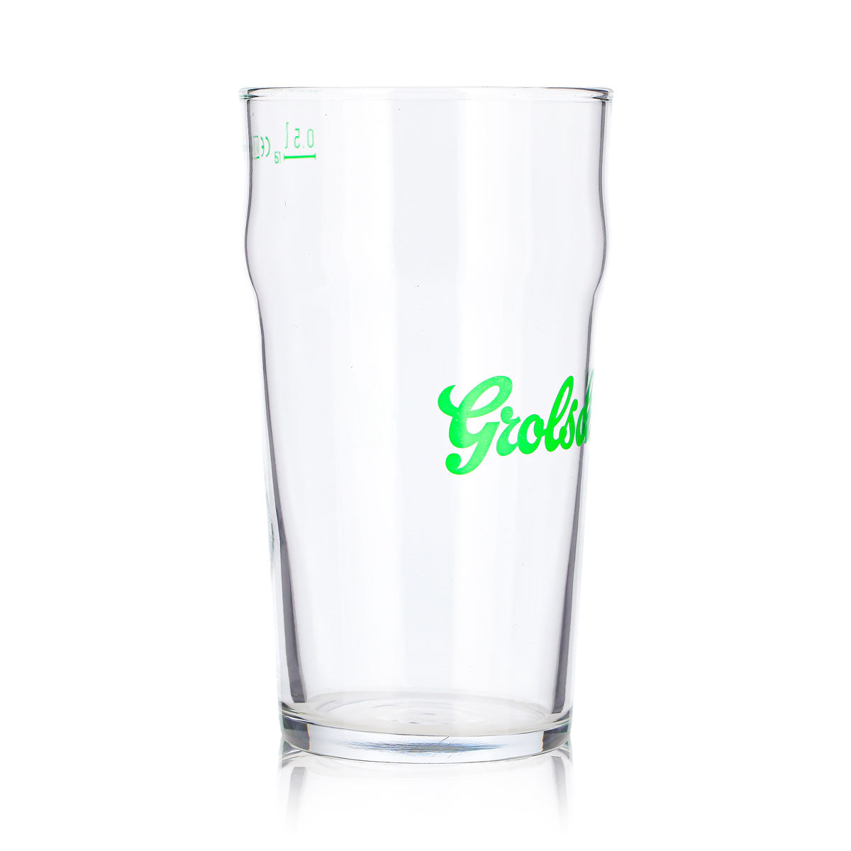 6x Grolsch Bier Glas 0,5l Becher Konturglas grünes Logo Rastal – Ansicht 4