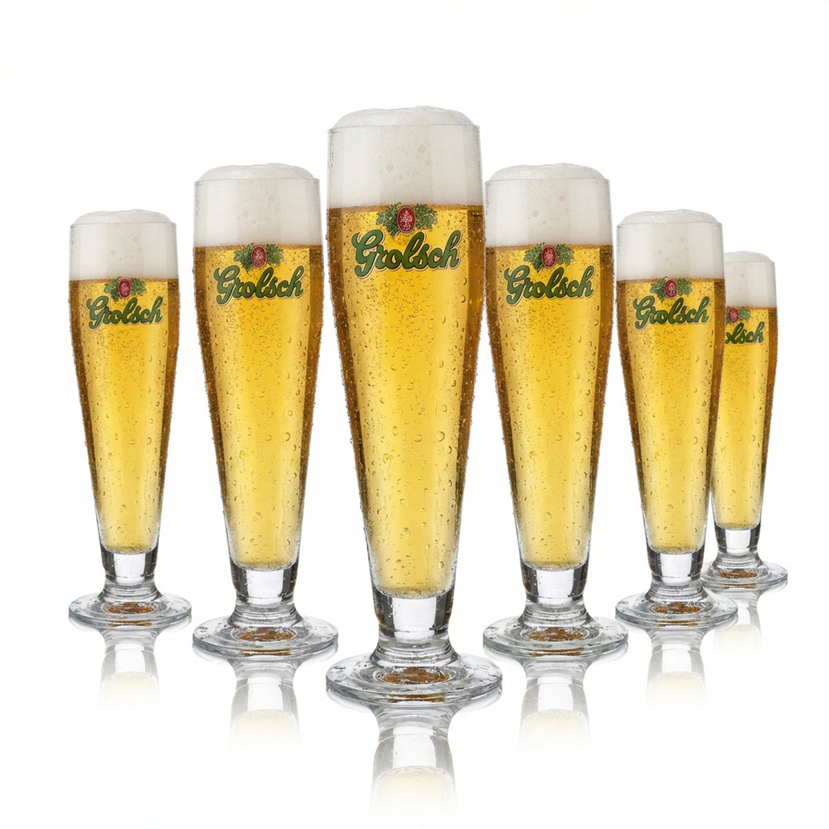 6x Grolsch Glas 0,3l Prelude Pokal Tulpe Bier Gläser Set Brauerei Gastro Geeicht