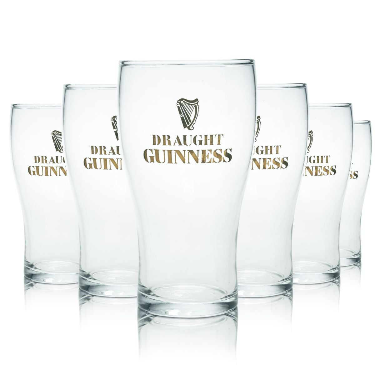 6x Guinness Bierglas 0,325l Pintgläser Willi Becher Pokalglas Gläser Set Draught