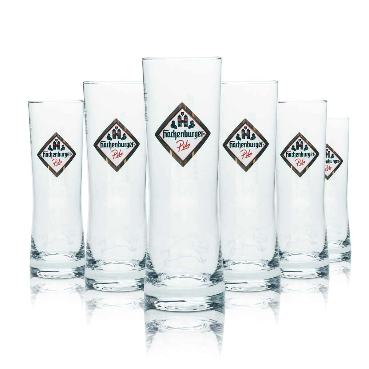 6x Hachenburger Bier Glas 0,25l Becher Stange Pokal Gläser Gastro Bar Pils Beer – Ansicht 6