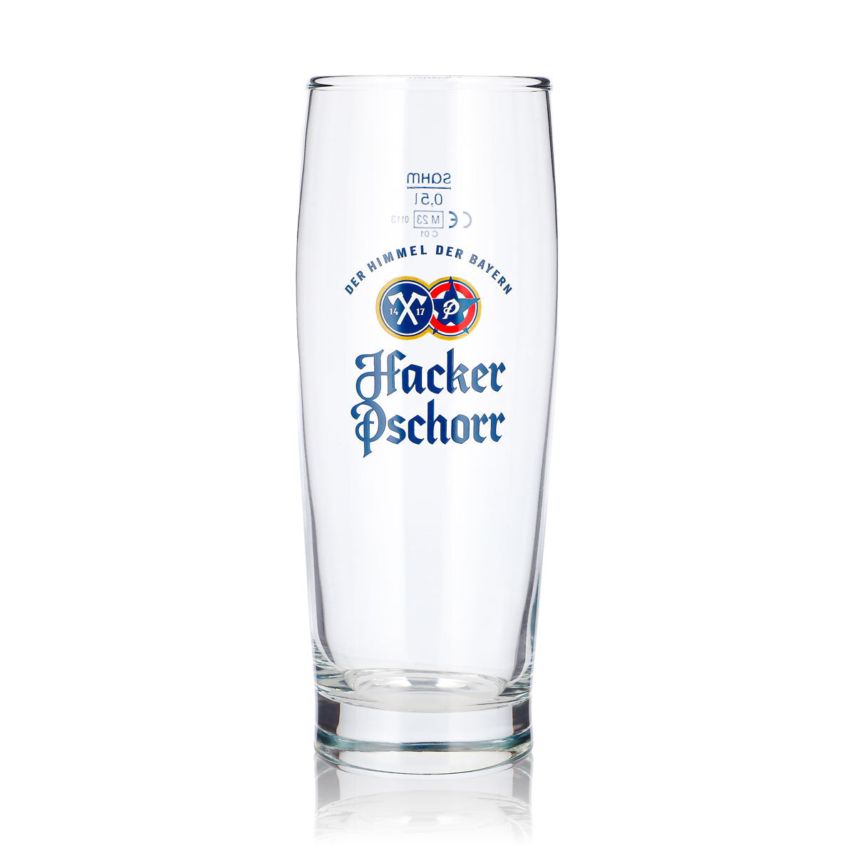 6x Hacker Pschorr Bier Glas 0,5l Willi Becher Blaues Logo Sahm Seidel (6er Set) – Ansicht 2