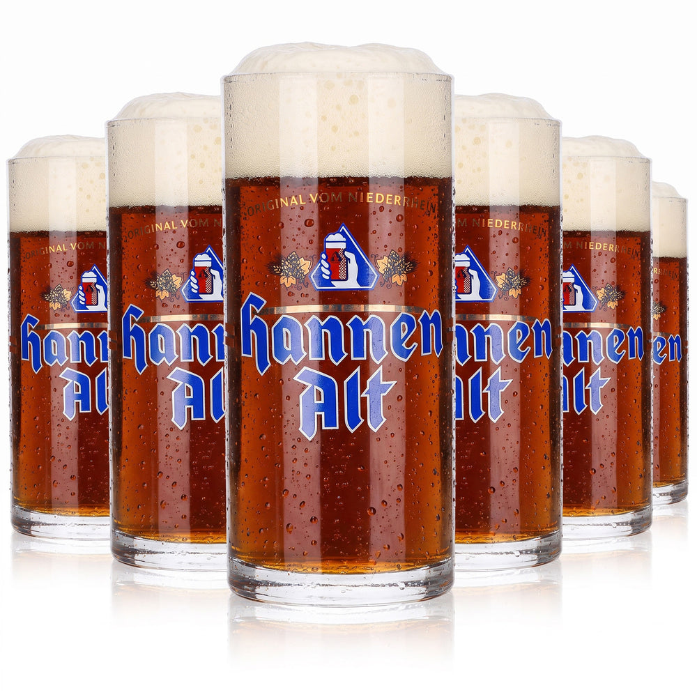 6x Hannen Alt Bier Glas 0,25l Becher Niederrhein Ritzenhoff Altglas (6er Set)