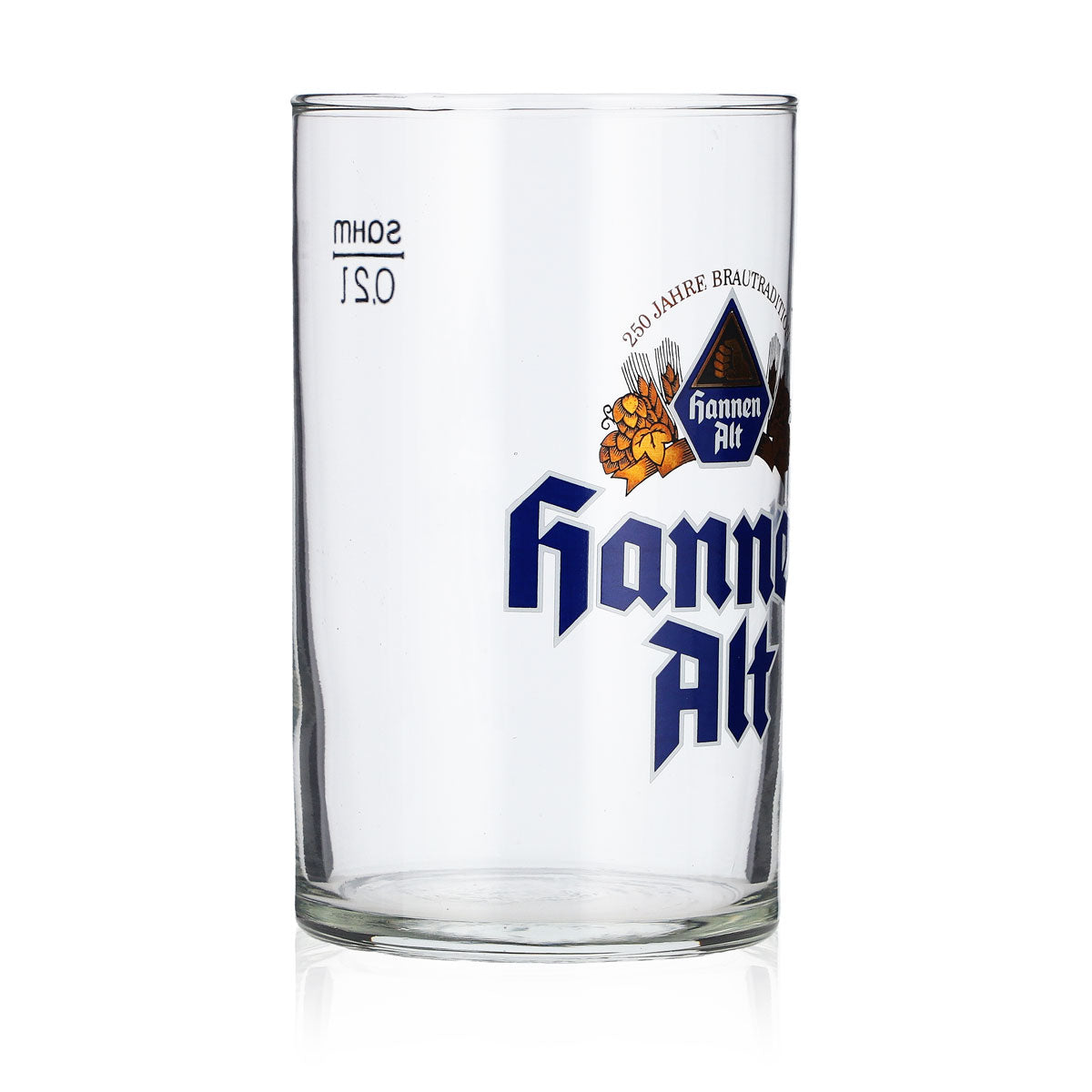 6x Hannen Alt Bier Glas 0,2l Becher OHNE Waagerechte Streifen sahm – Ansicht 3
