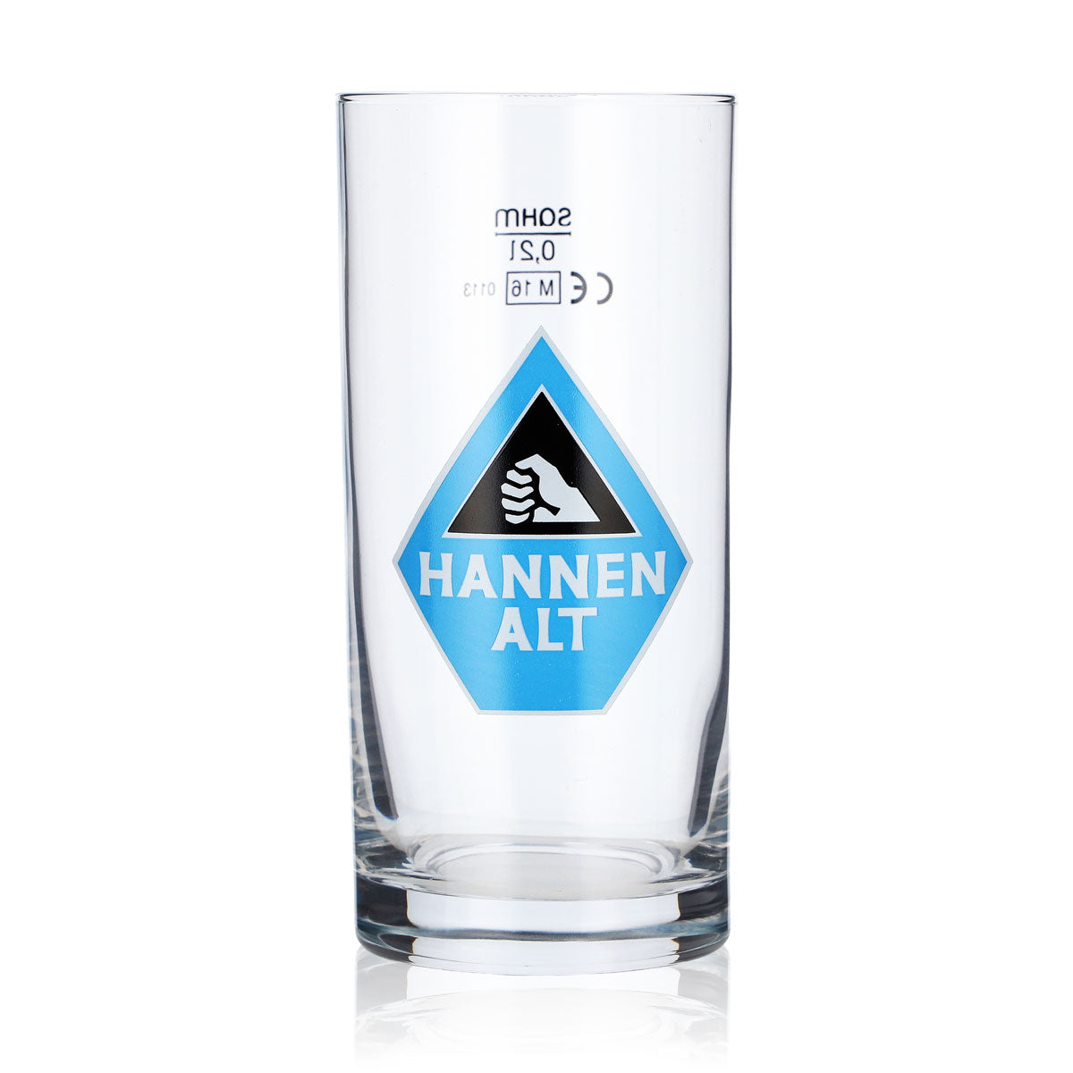 6x Hannen Alt Bier Glas Stange 0,2l Becher Hell blau sahm – Ansicht 2