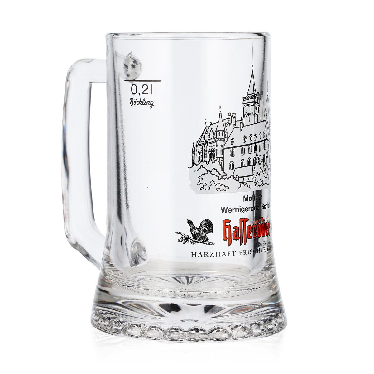 6x Hasseröder Bier Glas Bierkrug 0,2l Motiv 2 Wernigerode Schloß (6er Set) – Ansicht 3