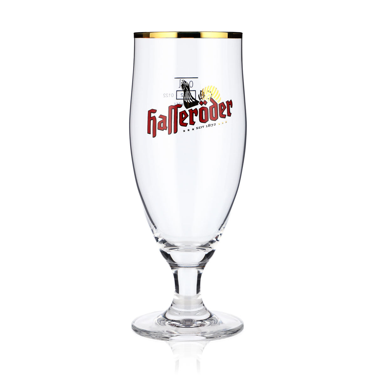 6x Hasseröder Bierglas Biergläser 0,2l Pokalgläser bauchig Goldrand – Ansicht 2