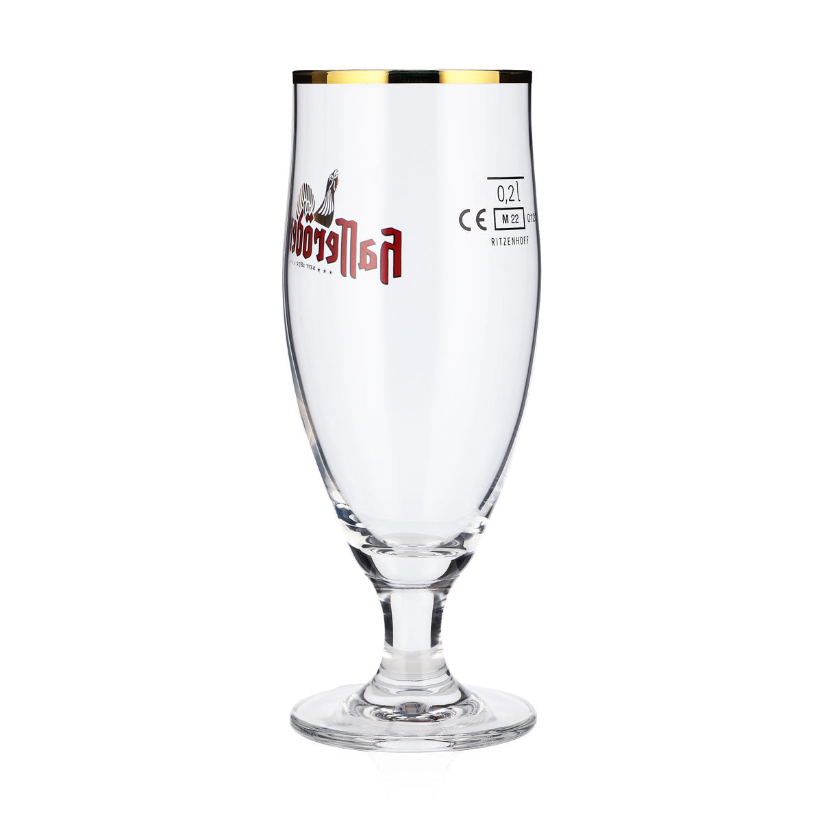 6x Hasseröder Bierglas Biergläser 0,2l Pokalgläser bauchig Goldrand – Ansicht 4