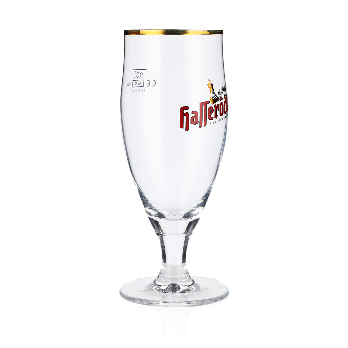 6x Hasseröder Bierglas Gläser Glas Biergläser 0,3l Pokal Goldrand Ritzenhoff – Ansicht 4