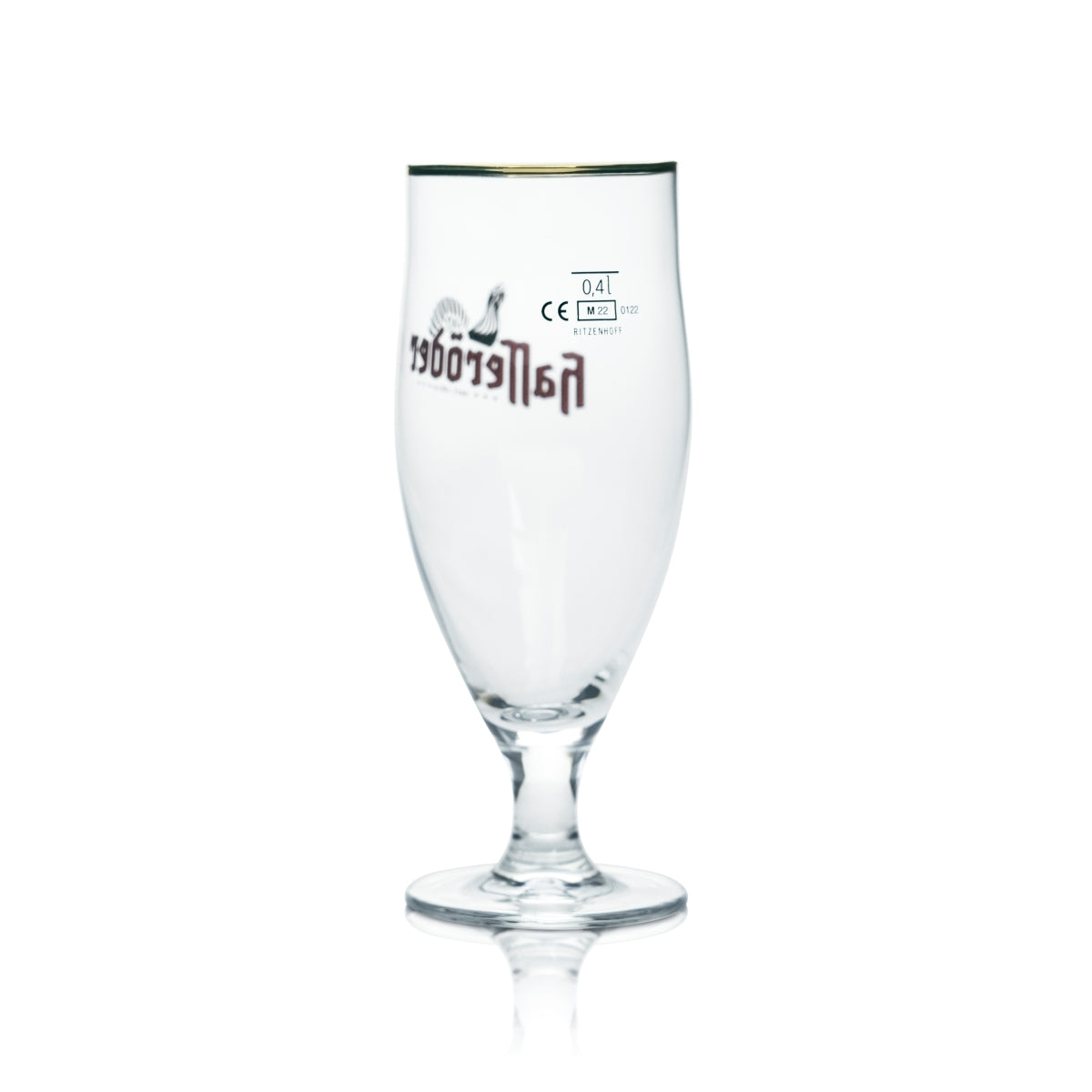 6x Hasseröder Glas 0,4l Bier Tulpe Pokal Gläser Goldrand Pilsener Gastro Geeicht – Ansicht 3