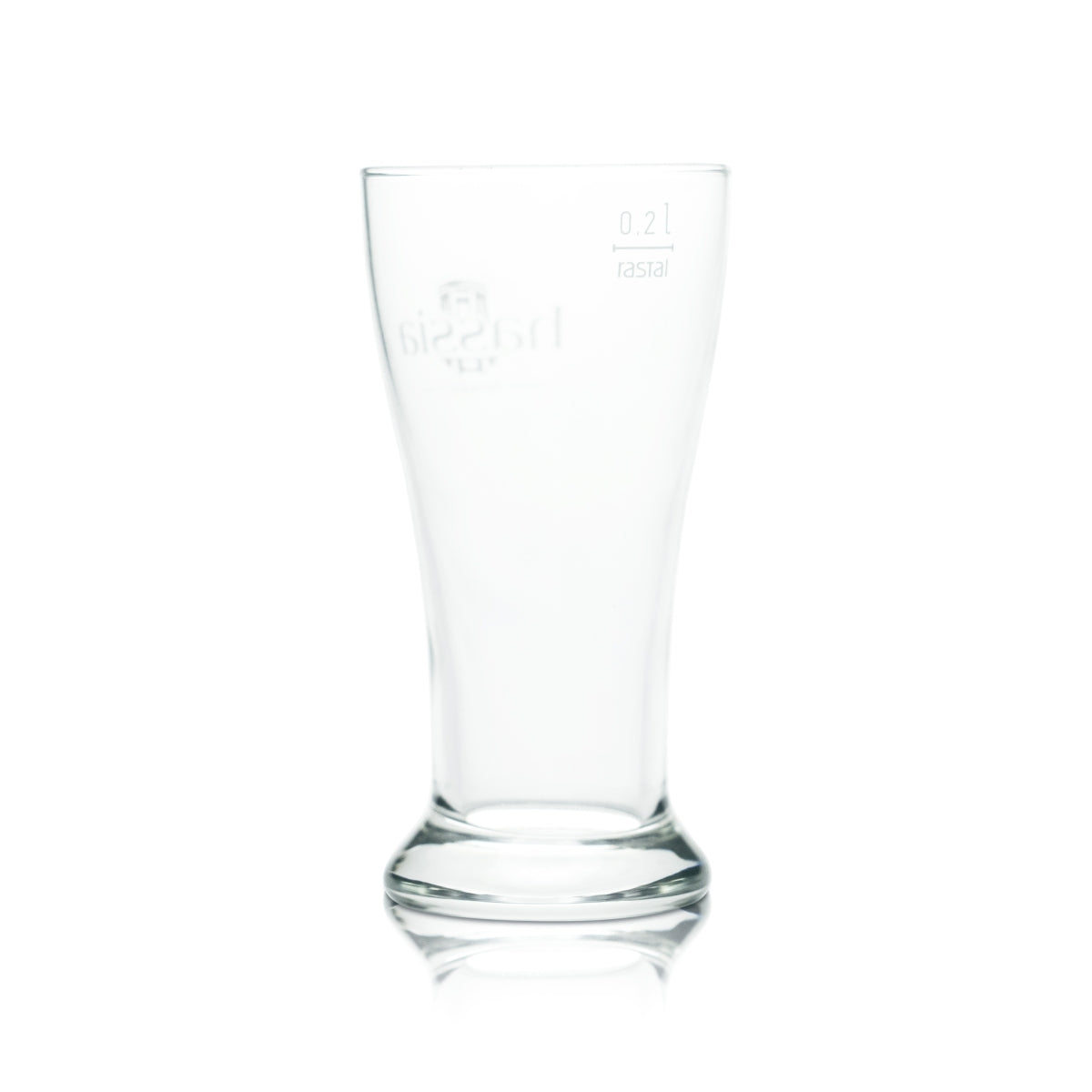 6x Hassia Glas 0,2l Pokal Stange Gläser Mineral Wasser Sprudel Soda Gastro Eiche – Ansicht 3