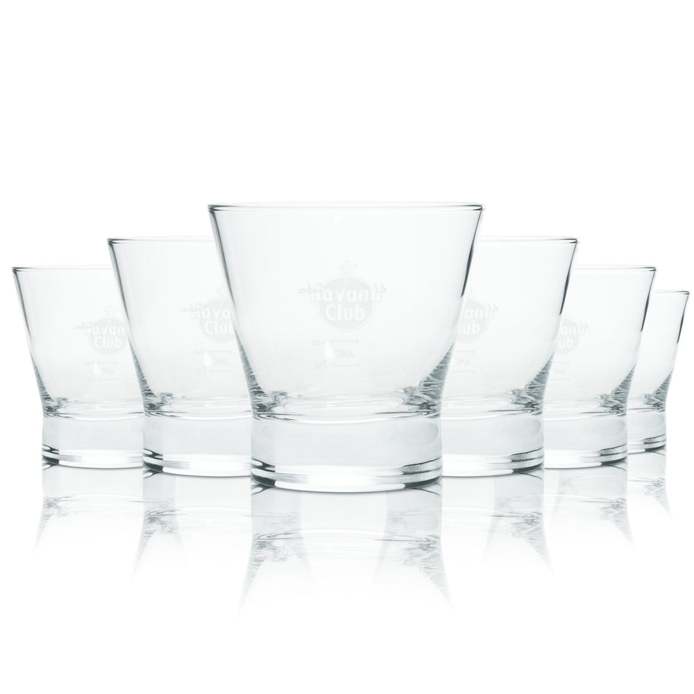 6x Havana Club Glas 0,2l Tumbler Longdrink Cocktail Gläser Cuba Libre Gastro Bar