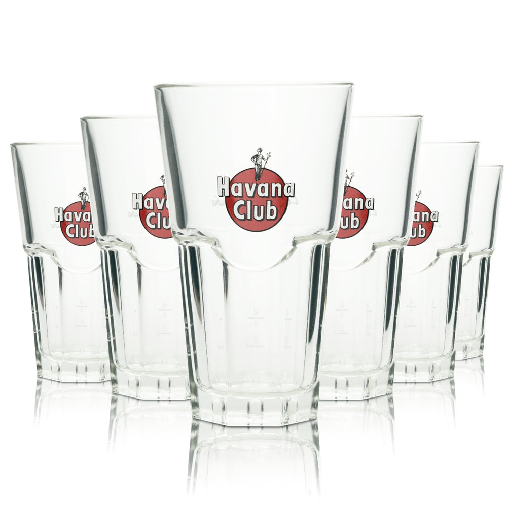 6x Havana Club Rum Glas 0,35l Longdrink Gläser Gastro Bar Cola Cuba Libre Lime