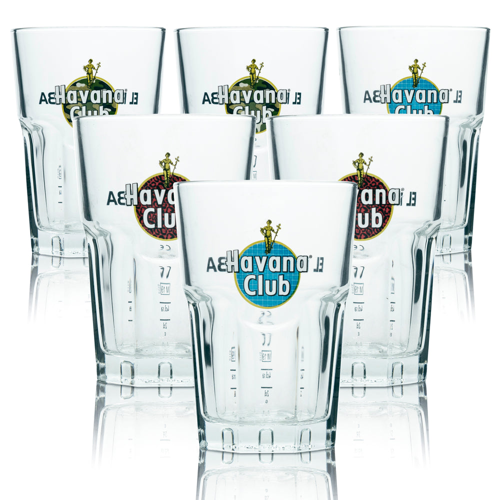 6x Havana Glas 0,34l Longdrink Gläser Set Tiger Mixed Limited Sonderedition