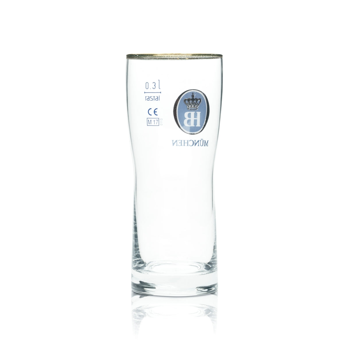 6x HB München Bier Glas 0,3l Becher Goldrand Gläser Brauerei Bayern Gastro Bar – Ansicht 3