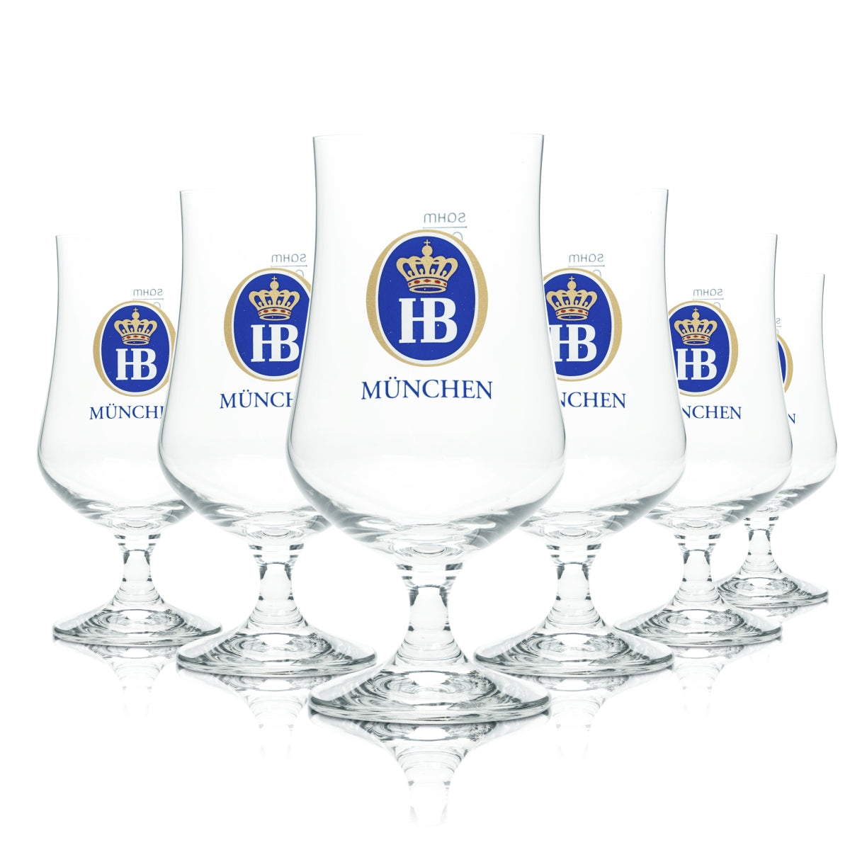 6x HB München Bier Glas 0,4l Tulpe Pokal Toscana Gläser Brauerei Bayern Gastro