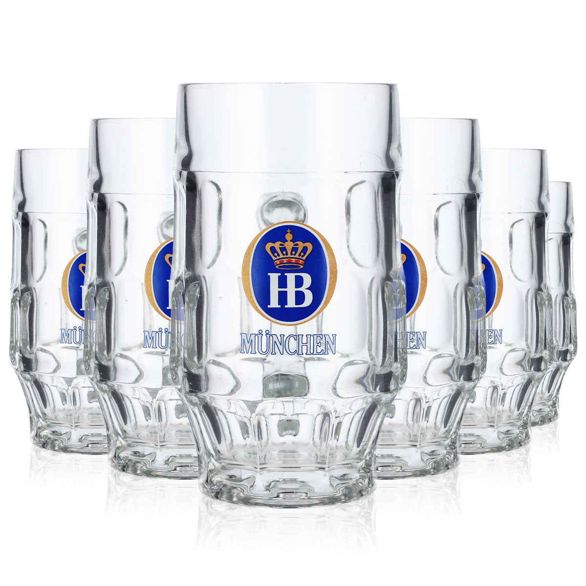 6x HB München Bier Glas Bierseidel Bierhumpen 0,5l Krug Rastal
